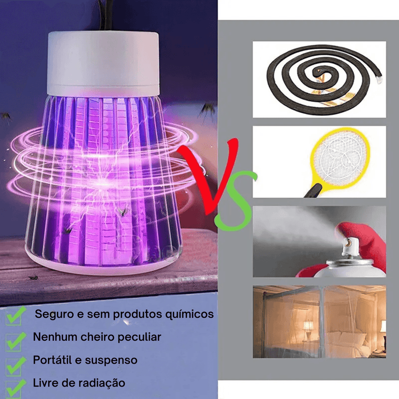 Luminária Mata Mosquito com LED