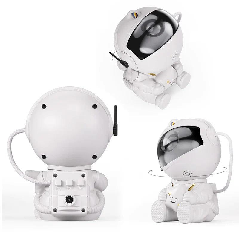 Mini Luminária Astronauta de Galáxia Estrelada