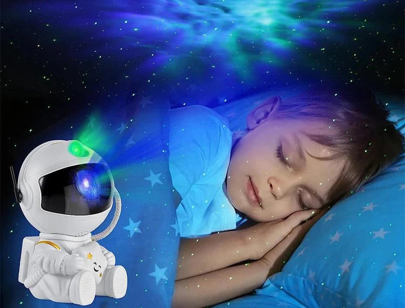 Mini Luminária Astronauta de Galáxia Estrelada